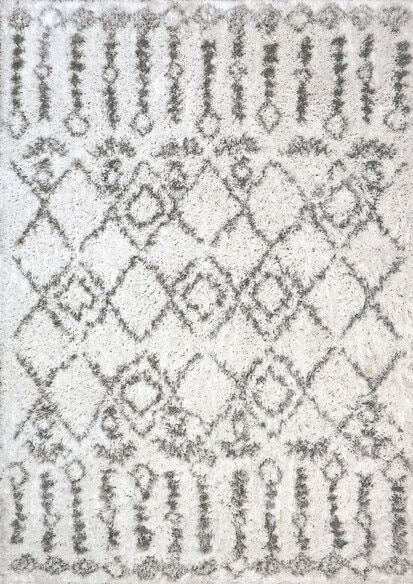 Dynamic Rugs NORDIC 7433-100 White and Silver